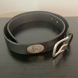 South Carolina Leather Belt Palmetto & Crescent Moon Rugged Workwear Americana